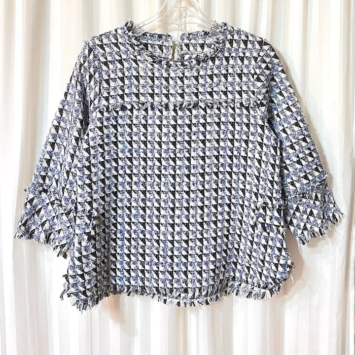 [BUNJANG] BESTI BELLI Tweed Blouse Top Size 55 / (1회착) 베스티벨리 BESTI BELLI 트위드 상의 블라우스 탑 55