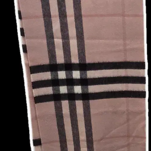 [BUNJANG] Burberry Pink Check Cashmere Scarf / 버버리 핑크 체크 캐시미어 머플러
