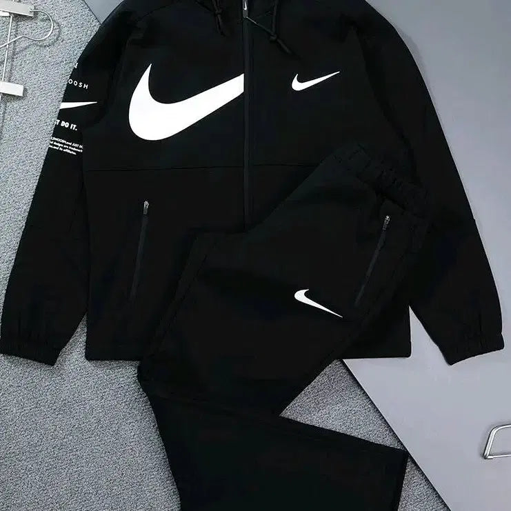 [BUNJANG] Nike Swoosh Black Training Set / 나이키 스우시 블랙 트레이닝복 세트