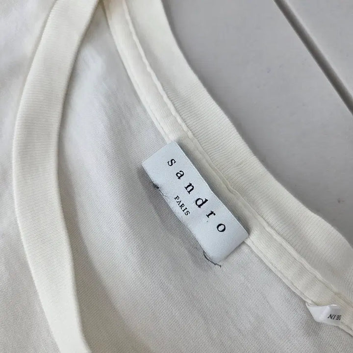 [BUNJANG] Sandro Printed Ivory Short Sleeve T-shirt / 정품 산드로 sandro 프린팅 아이보리 반팔 티셔츠
