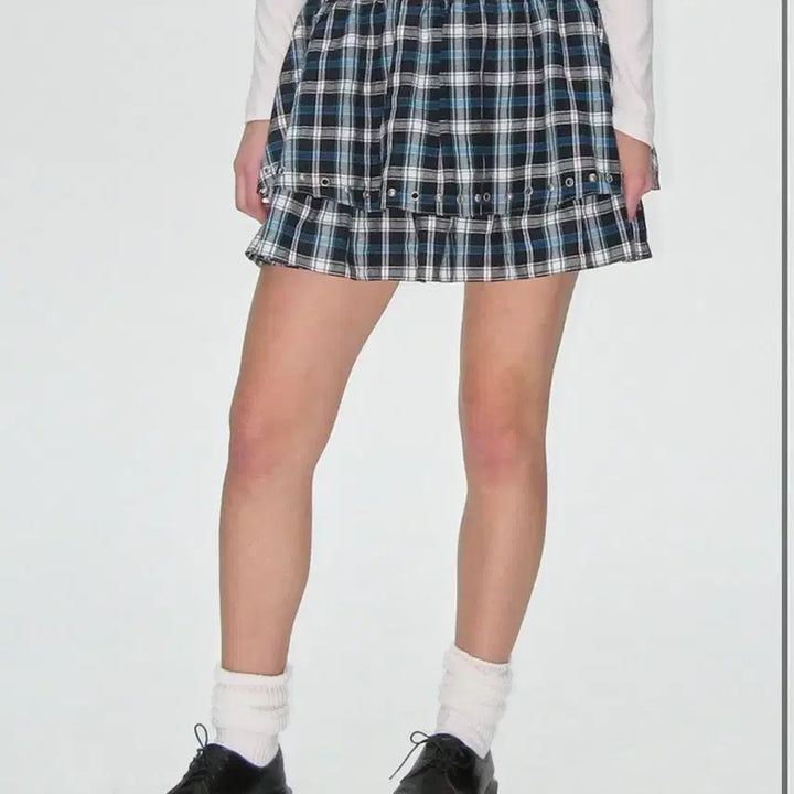 [BUNJANG] Please Project Studded Frill Checkered Skirt / 플리즈프로젝트 스터드 프릴 체크 스커트