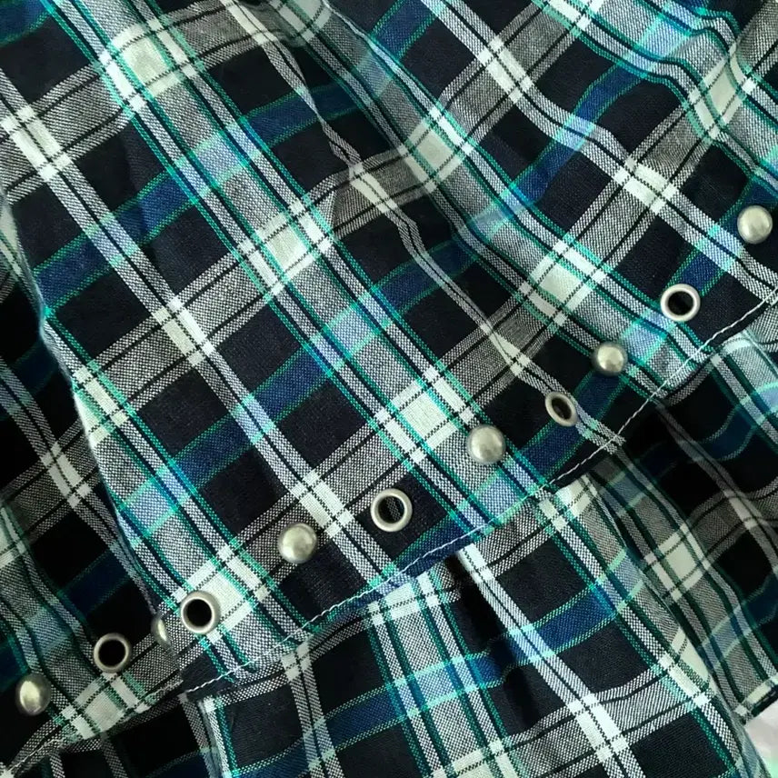 [BUNJANG] Please Project Studded Frill Checkered Skirt / 플리즈프로젝트 스터드 프릴 체크 스커트