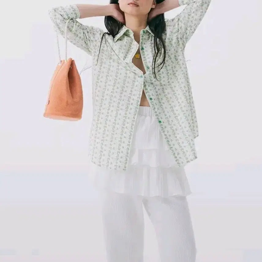 [BUNJANG] JoonJoon Space Frill Bending White Pants S / 준준스페이스 프릴 밴딩 화이트 팬츠 S
