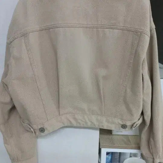 [BUNJANG] Spao Cropped Trucker Jacket Beige Size S / 스파오 크롭자켓 교신가능