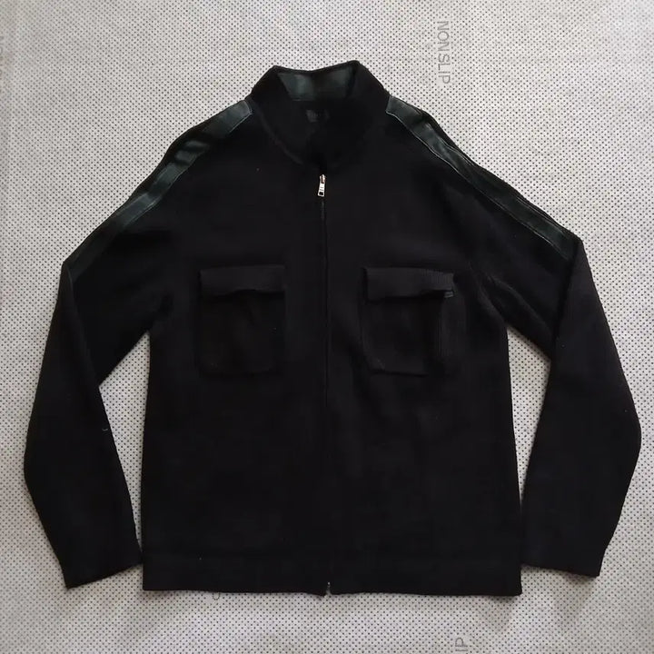 [BUNJANG] TIME Zip-up Knit Cardigan Black / TIME 짚업 니트 가디건 블랙