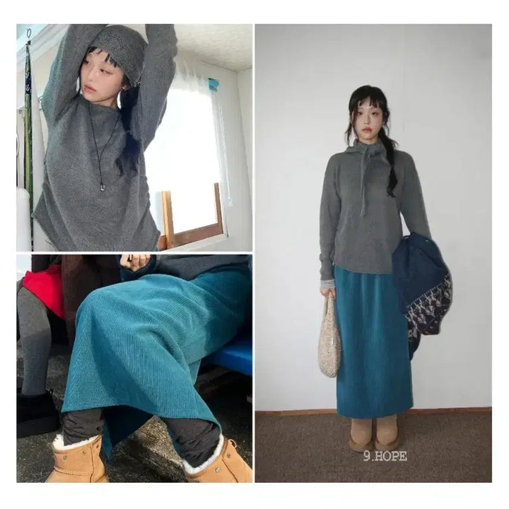 [BUNJANG] A-Hove Corduroy Long Skirt / 김아홉 하루 코듀 롱 SK