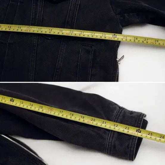 [SOLD OUT] 준지 (junn.j) 흑청 데님 사이드지퍼 트러커 자켓 (105+)
