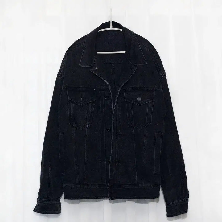 [SOLD OUT] 준지 (junn.j) 흑청 데님 사이드지퍼 트러커 자켓 (105+)