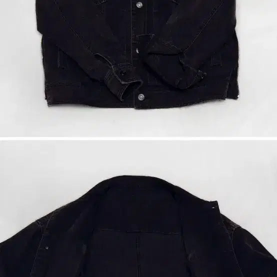 [SOLD OUT] 준지 (junn.j) 흑청 데님 사이드지퍼 트러커 자켓 (105+)