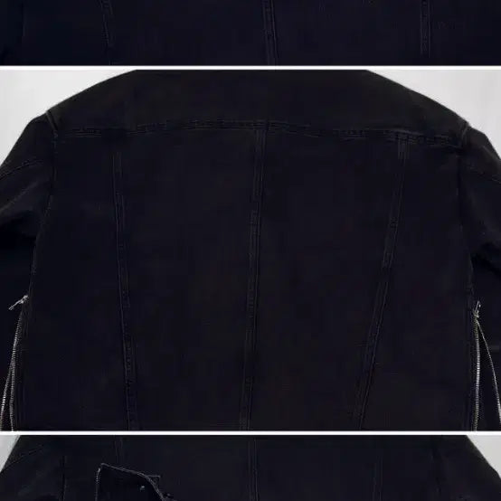 [SOLD OUT] 준지 (junn.j) 흑청 데님 사이드지퍼 트러커 자켓 (105+)