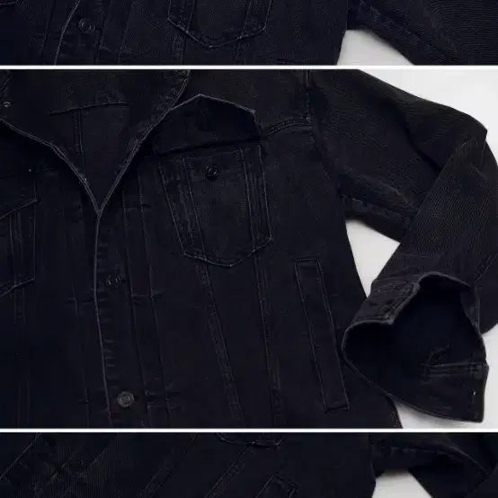 [SOLD OUT] 준지 (junn.j) 흑청 데님 사이드지퍼 트러커 자켓 (105+)