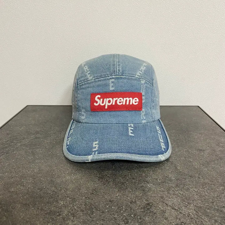 [BUNJANG] Supreme Box Logo Camp Cap Washed Denim Hat / (OS) 슈프림 박스로고 캠프캡 모자 워시드 데님