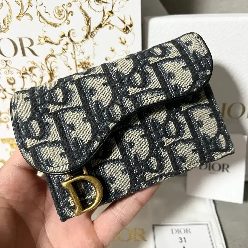 [BUNJANG] Dior Oblique Saddle Card Wallet / [새상품] 디올 오블리크 새들 카드지갑