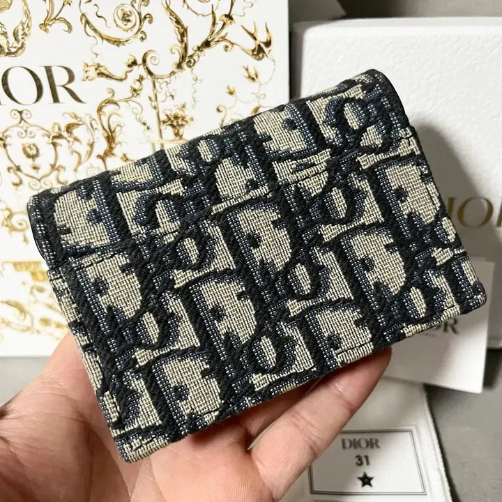 [BUNJANG] Dior Oblique Saddle Card Wallet / [새상품] 디올 오블리크 새들 카드지갑