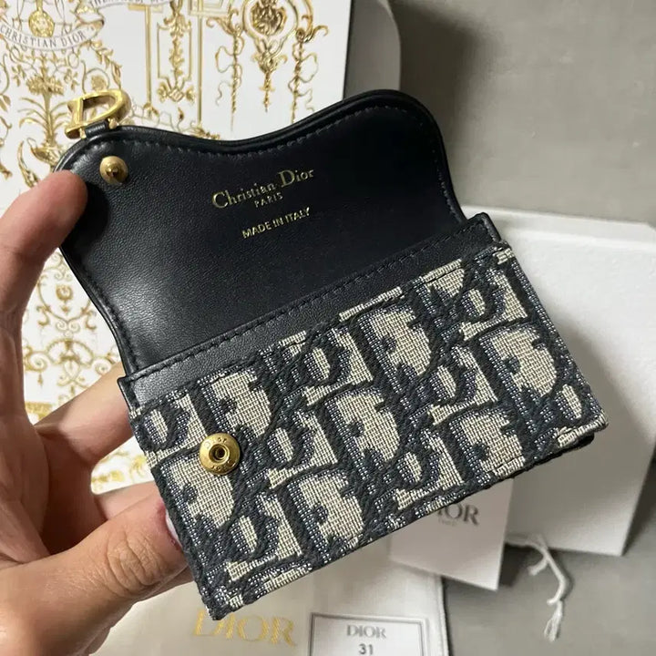 [BUNJANG] Dior Oblique Saddle Card Wallet / [새상품] 디올 오블리크 새들 카드지갑