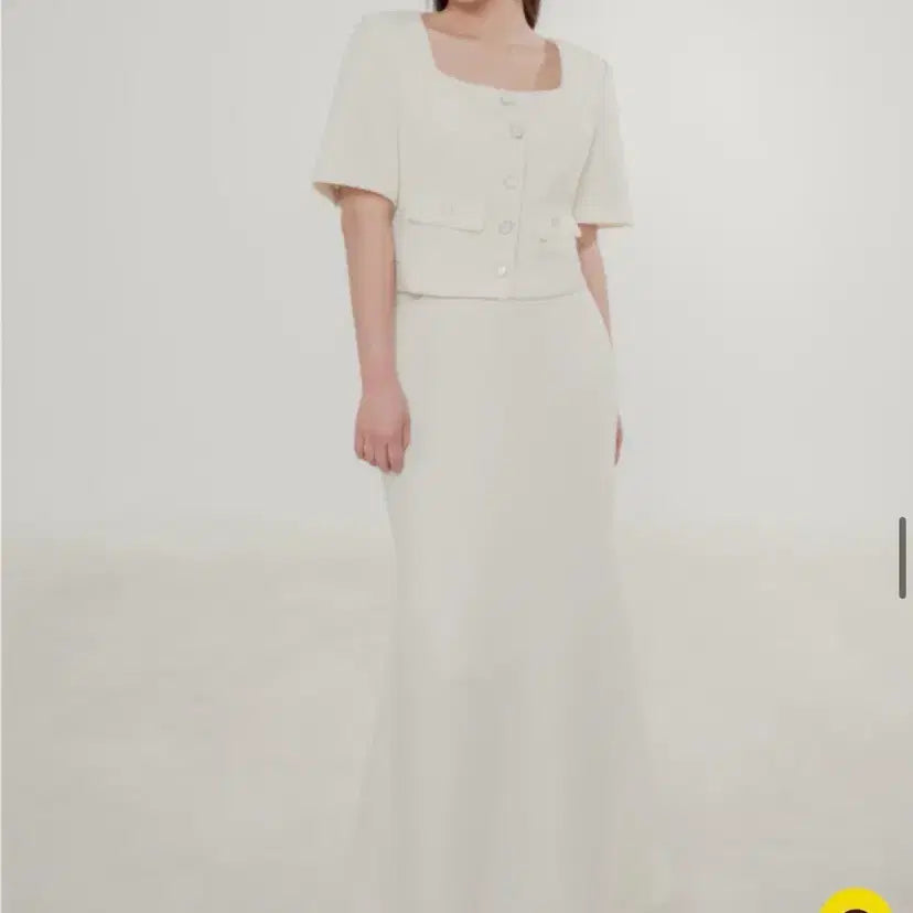[BUNJANG] Flapper Visual Tweed Skirt (Cream) / 새상품) 플랫퍼 비쥬얼 트위드 스커트 (크림)