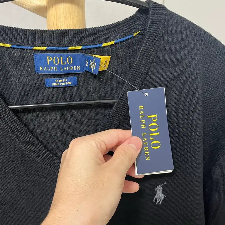[BUNJANG] Polo Ralph Lauren Pima Cotton V-Neck Knit Sweater / (새상품) 폴로 랄프로렌 피마 코튼 브이넥 니트
