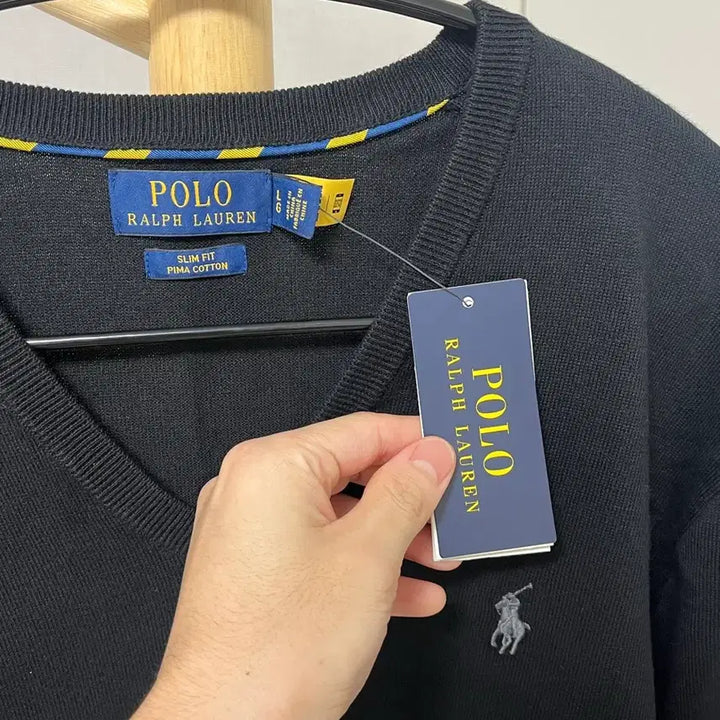 [BUNJANG] Polo Ralph Lauren Pima Cotton V-Neck Knit Sweater / (새상품) 폴로 랄프로렌 피마 코튼 브이넥 니트