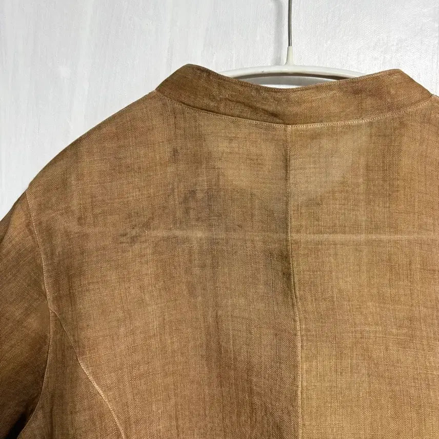 [BUNJANG] Custom-Made Natural Persimmon-Dyed Ramie Top and Rayon Skirt Set / (맞춤옷) 천연 감물염색 모시 저고리, 천연염색 인견 스커트 세트