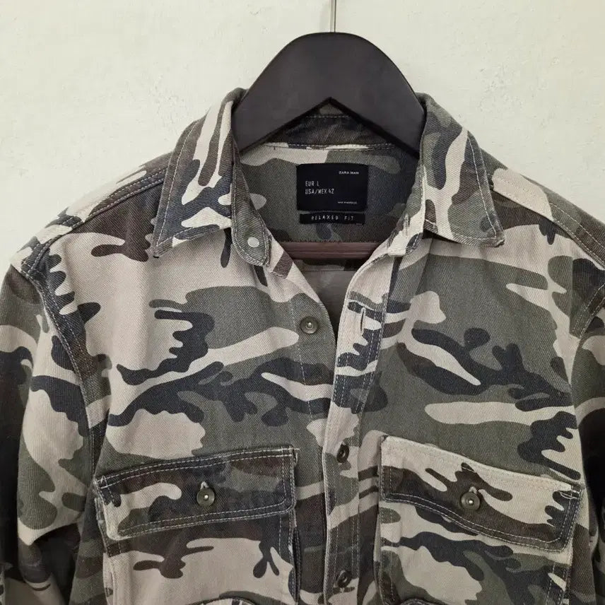 [BUNJANG] Zara Man Camo Pattern Shirt / ZARA MAN 카모 패턴 셔츠 L