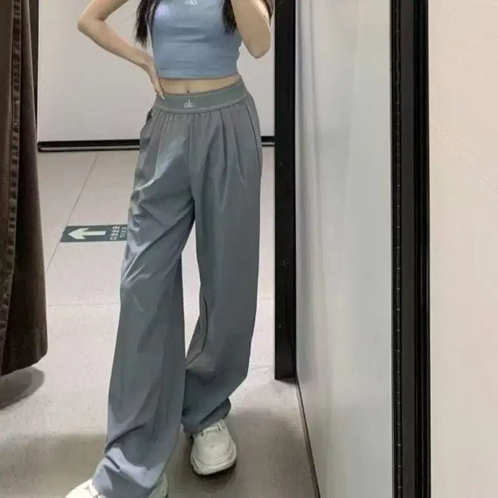 [BUNJANG] ALO Black Wide Pants / ALO 알로 트라우저(Regula) 팬츠(블랙,네이비,그린블루)