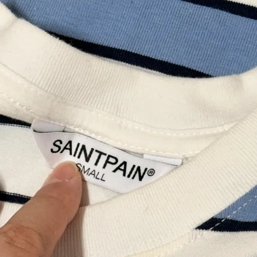 [BUNJANG] Saintpain Striped Short Sleeve T-shirt (Size S) / 세인트페인 스트라이프 반팔티셔츠 S
