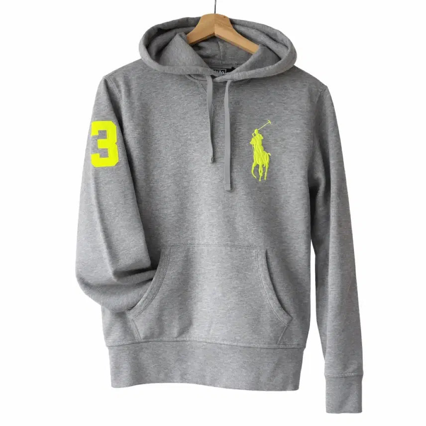 [BUNJANG] Polo Ralph Lauren Big Pony Gray Hoodie / 폴로 랄프로렌 빅포니 그레이 후드티
