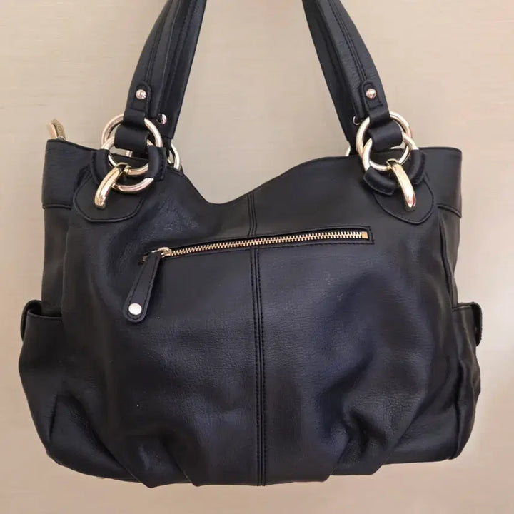 [BUNJANG] Sisley Leather Tote Shoulder Bag / 시슬리 소가죽 토트백 숄더백 여성 가방 블랙 수납공간