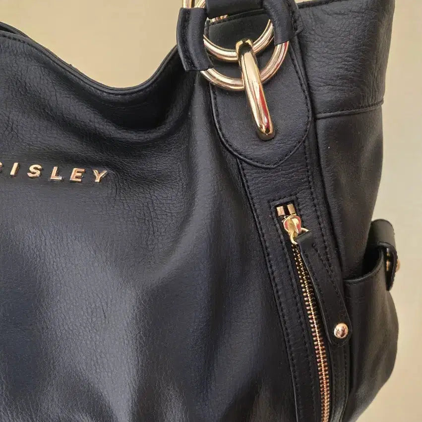 [BUNJANG] Sisley Leather Tote Shoulder Bag / 시슬리 소가죽 토트백 숄더백 여성 가방 블랙 수납공간