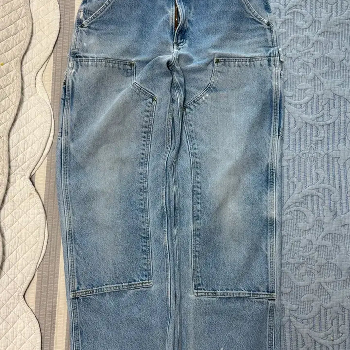 [BUNJANG] Carhartt USA Vintage Washed Denim Double Knee 32x34 / 칼하트 USA 빈티지 워싱 컷오프 데님 더블니32x34