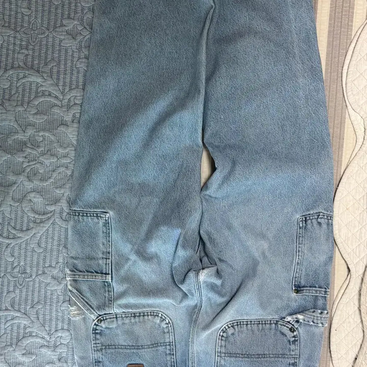 [BUNJANG] Carhartt USA Vintage Washed Denim Double Knee 32x34 / 칼하트 USA 빈티지 워싱 컷오프 데님 더블니32x34