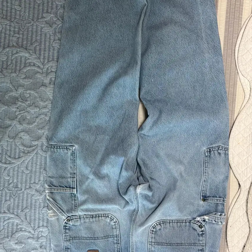 [BUNJANG] Carhartt USA Vintage Washed Denim Double Knee 32x34 / 칼하트 USA 빈티지 워싱 컷오프 데님 더블니32x34