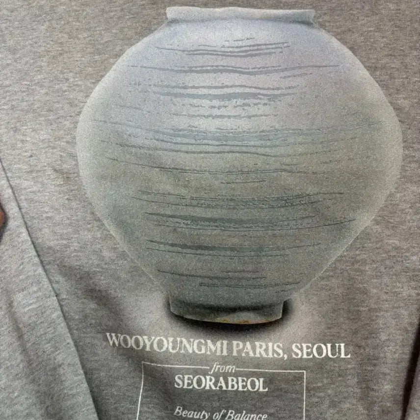 [BUNJANG] Wooyoungmi Celadon Logo Sweatshirt Gray / [50/A급/크림판]우영미 청자 맨투맨 그레이 50사이즈