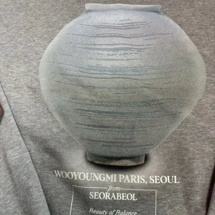 [BUNJANG] Wooyoungmi Celadon Logo Sweatshirt Gray / [50/A급/크림판]우영미 청자 맨투맨 그레이 50사이즈