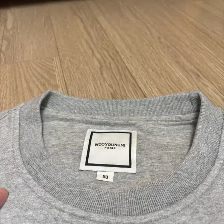 [BUNJANG] Wooyoungmi Celadon Logo Sweatshirt Gray / [50/A급/크림판]우영미 청자 맨투맨 그레이 50사이즈
