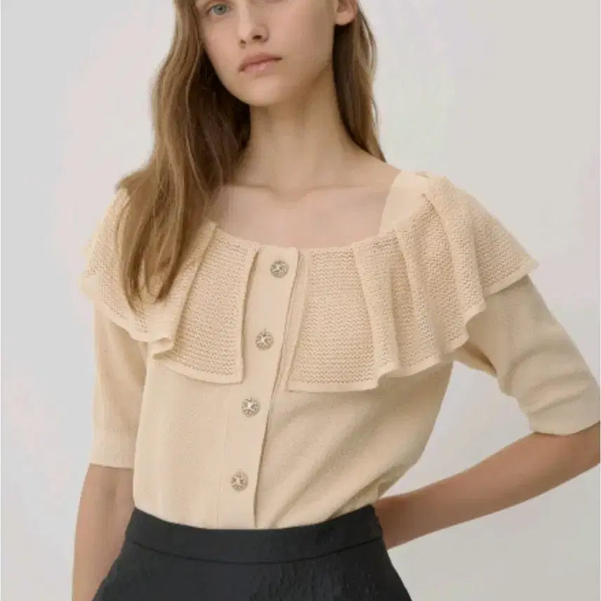 [BUNJANG] Frill Detail Cardigan / ㅣ프릴 디테일 가디건ㅣ