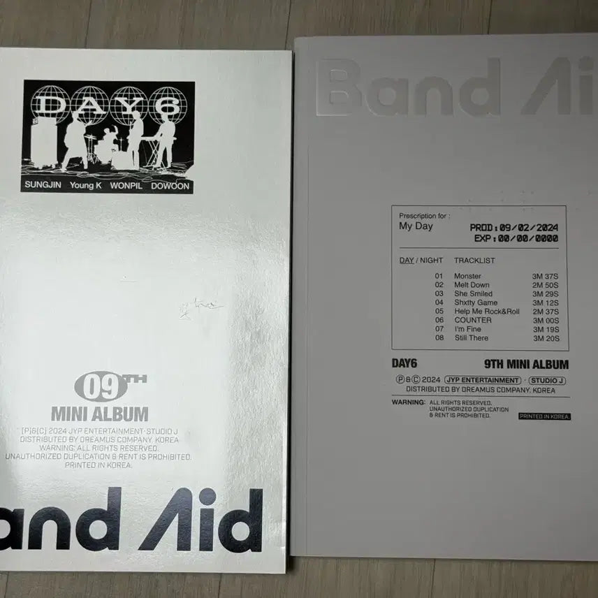 [SOLD OUT] 데이식스 밴드에이드 Band Aid 9th 미니 앨범