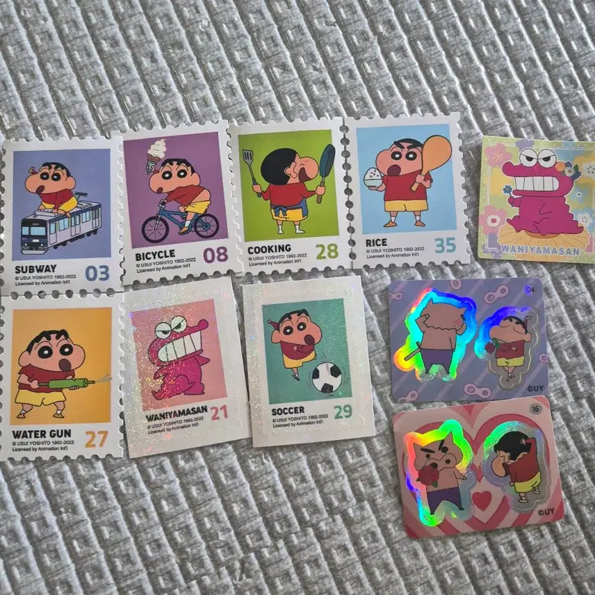 [BUNJANG] Crayon Shin-chan Ttibuseal Choco Sticker / 짱구 띠부씰 우표스티커 초코비스티커