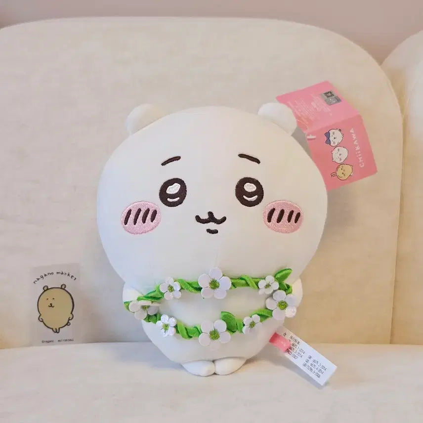 [BUNJANG] Cheekawa Flower Crown Plush / 먼작귀 치이카와 화관 인형