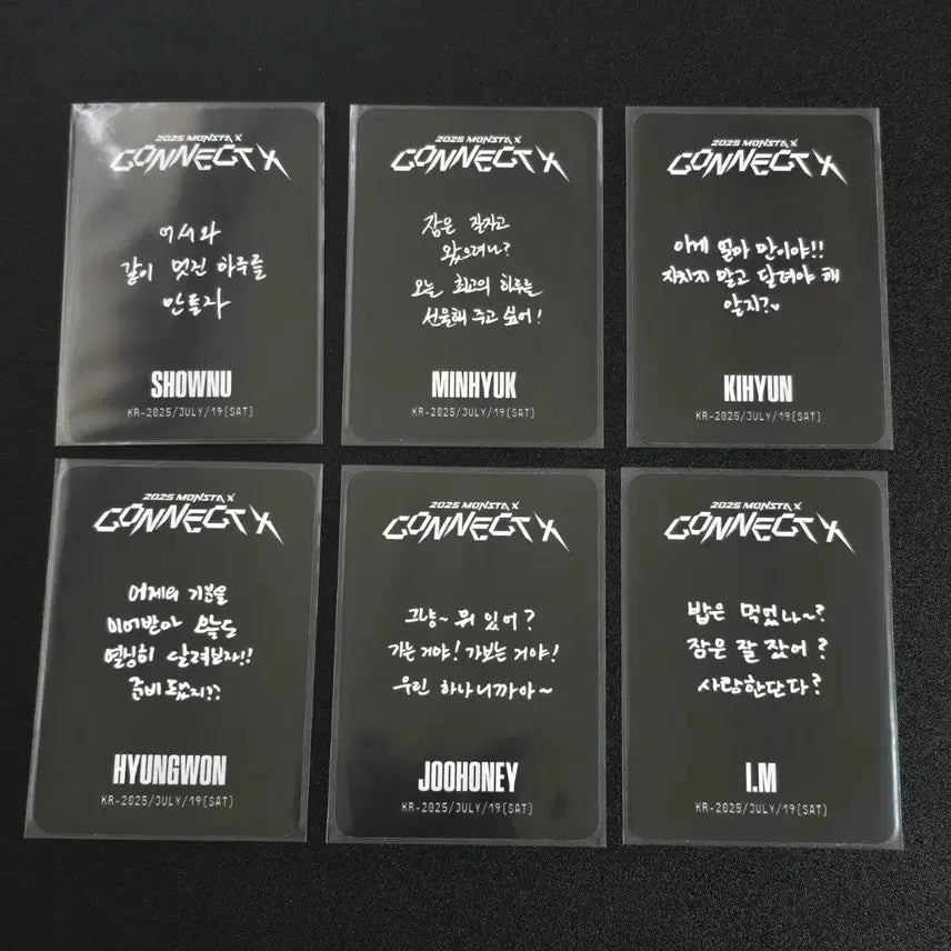 [BUNJANG] MONSTA X Concert Photocard Bundle Set / (5월 3일이후 삭제) 몬스타엑스 콘서트 중콘포카 6장일괄