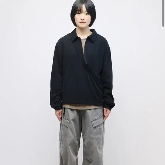 [BUNJANG] Hatching Room River Polo T-Shirt Black / (4) 해칭룸 River Polo 티 블랙
