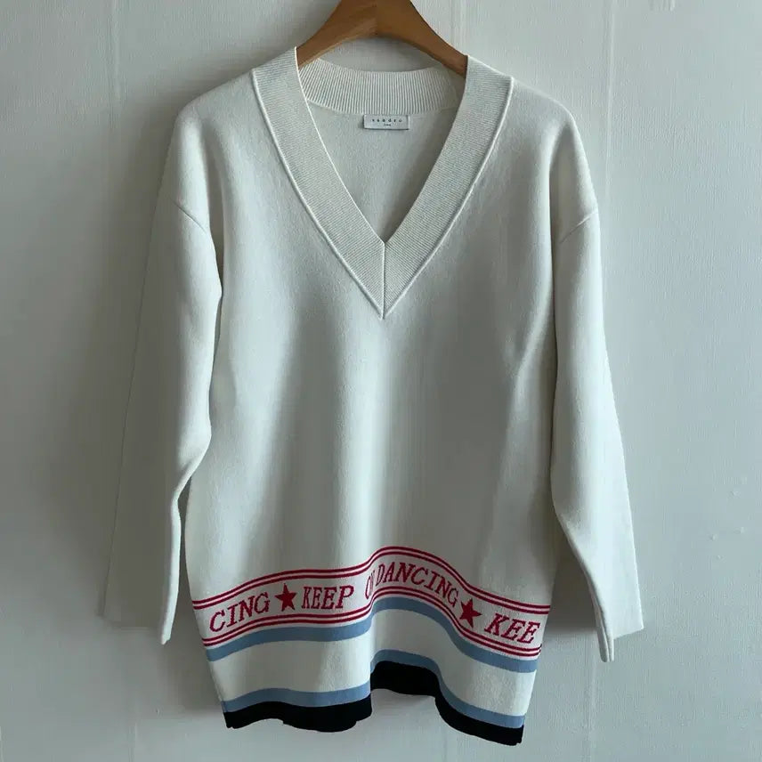 [SOLD OUT] (드라이크리닝O)산드로 오버사이즈 브이넥 니트