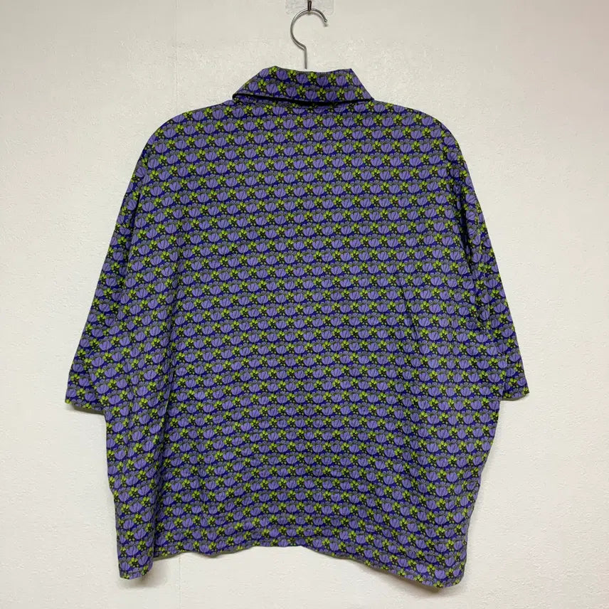 [BUNJANG] Vintage Pattern Shirt Blouse - Size F / 빈티지 패턴 셔츠 블라우스 F