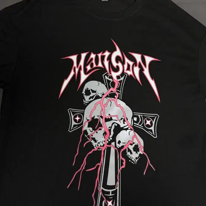 [BUNJANG] Black Skull Print T-shirt (M) / 블랙 해골 프린팅 반팔 M사이즈 새상품 티셔츠 판매합니다.