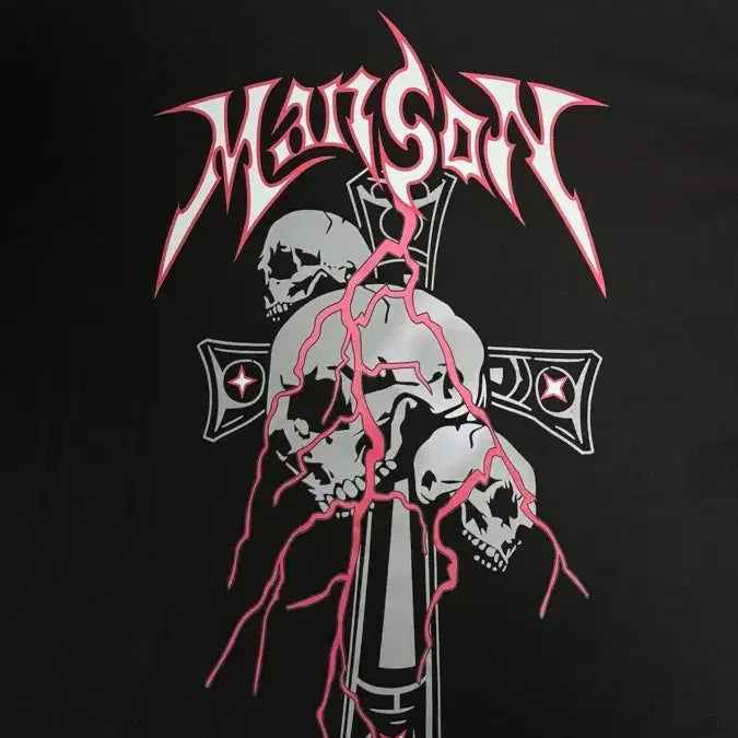 [BUNJANG] Black Skull Print T-shirt (M) / 블랙 해골 프린팅 반팔 M사이즈 새상품 티셔츠 판매합니다.