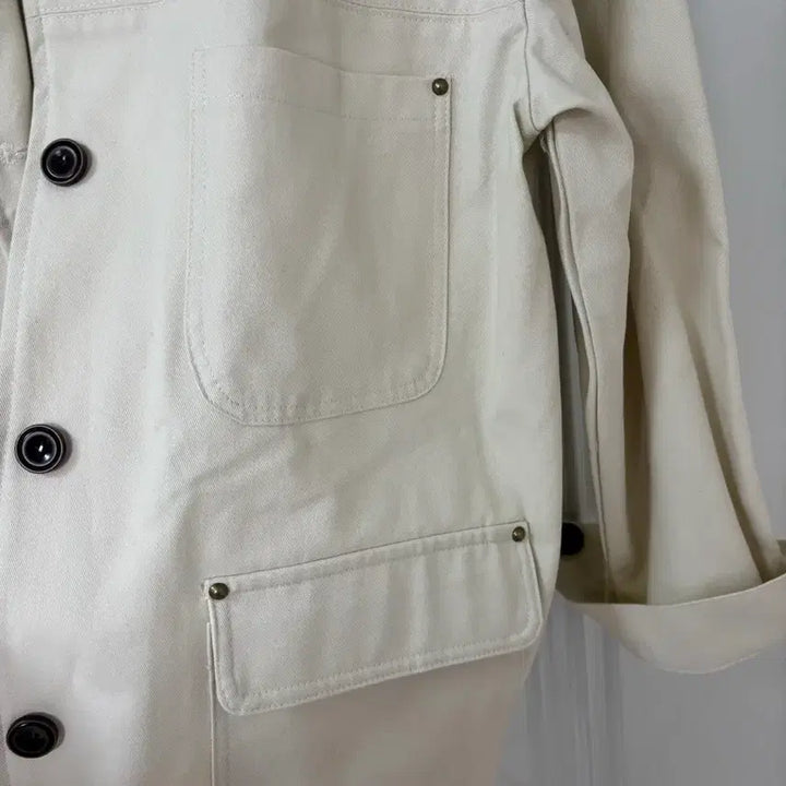[BUNJANG] Lish Leather Collar Contrast Work Jacket / 리쉬 레더카라 배색 워크자켓 판매