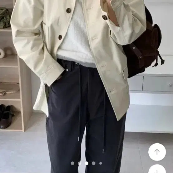 [BUNJANG] Lish Leather Collar Contrast Work Jacket / 리쉬 레더카라 배색 워크자켓 판매
