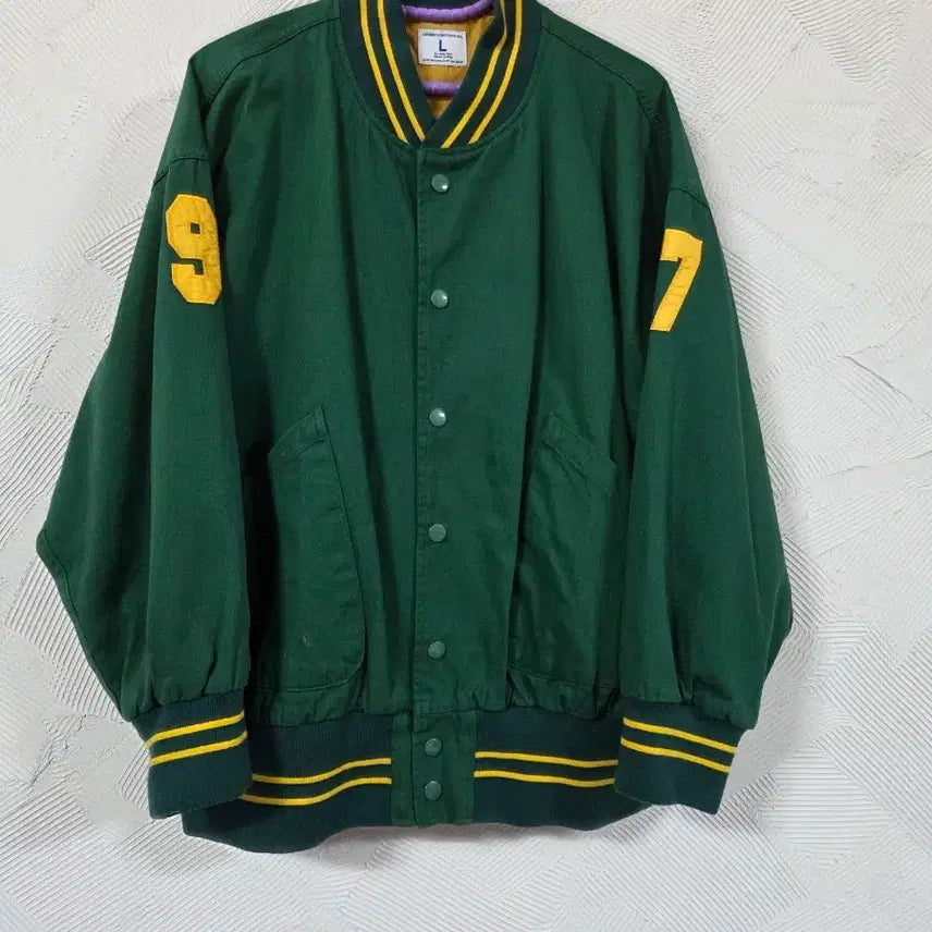 [BUNJANG] Longvaca Master Deep Green Varsity Jacket / 롱바케(Longvaca)의 마스터 딥 그린 바시티 자켓