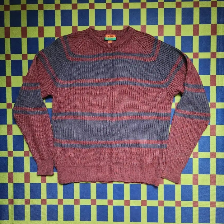[BUNJANG] Oakton 90s Color Block Sweater / 90s USA메이드 컬러블록 스웨터