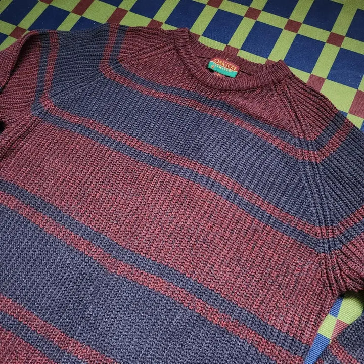 [BUNJANG] Oakton 90s Color Block Sweater / 90s USA메이드 컬러블록 스웨터